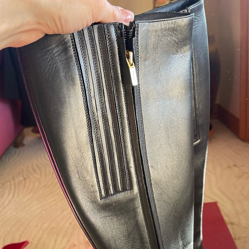 Auth Salvatore Ferragamo knee high boots Size 6 - Picture 7 of 11